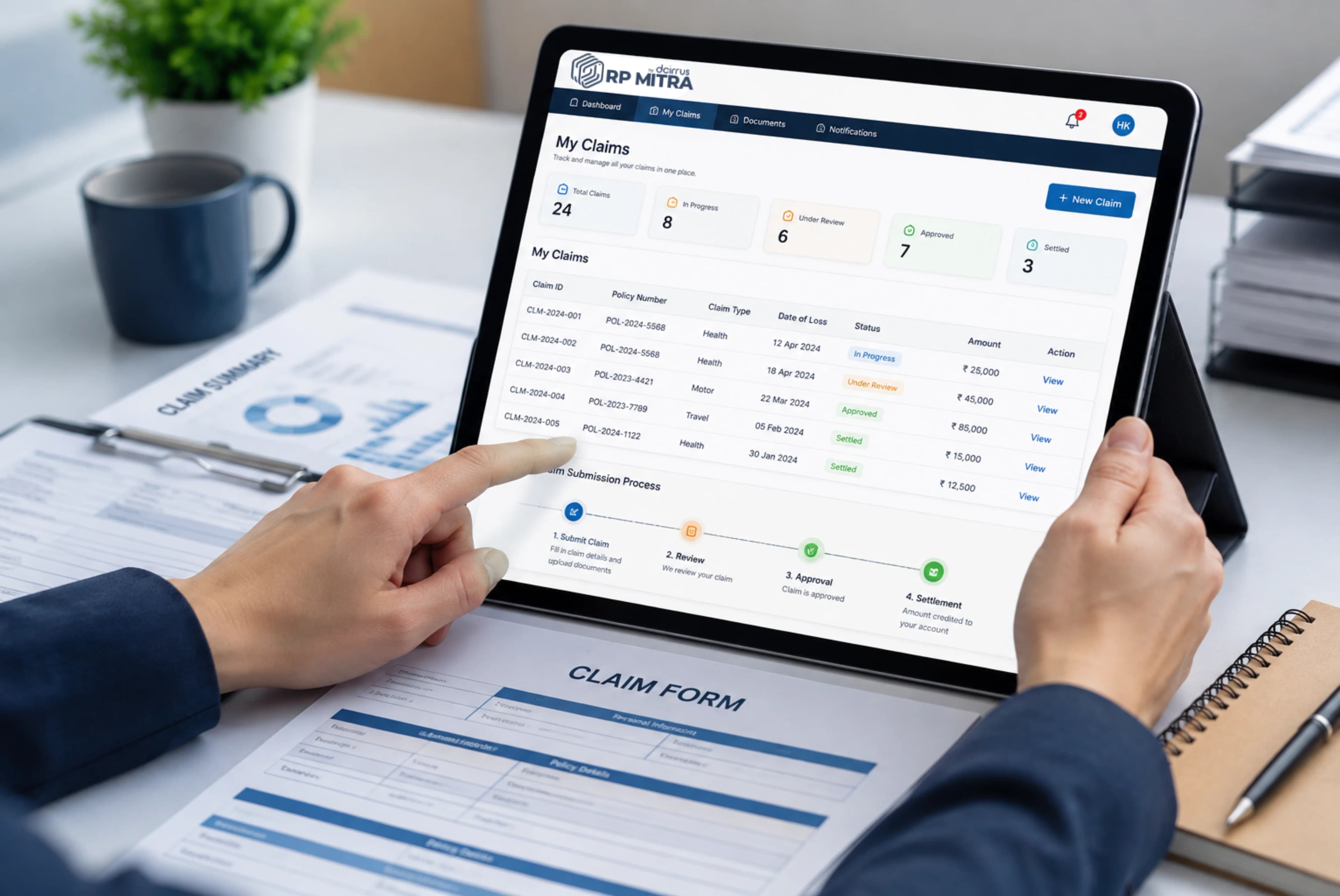 DCirrus RP Mitra claim management product overview